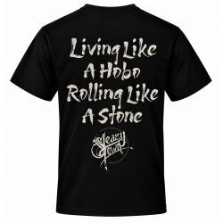 T-shirt Sleazy Town Living Like A Hobo Noir